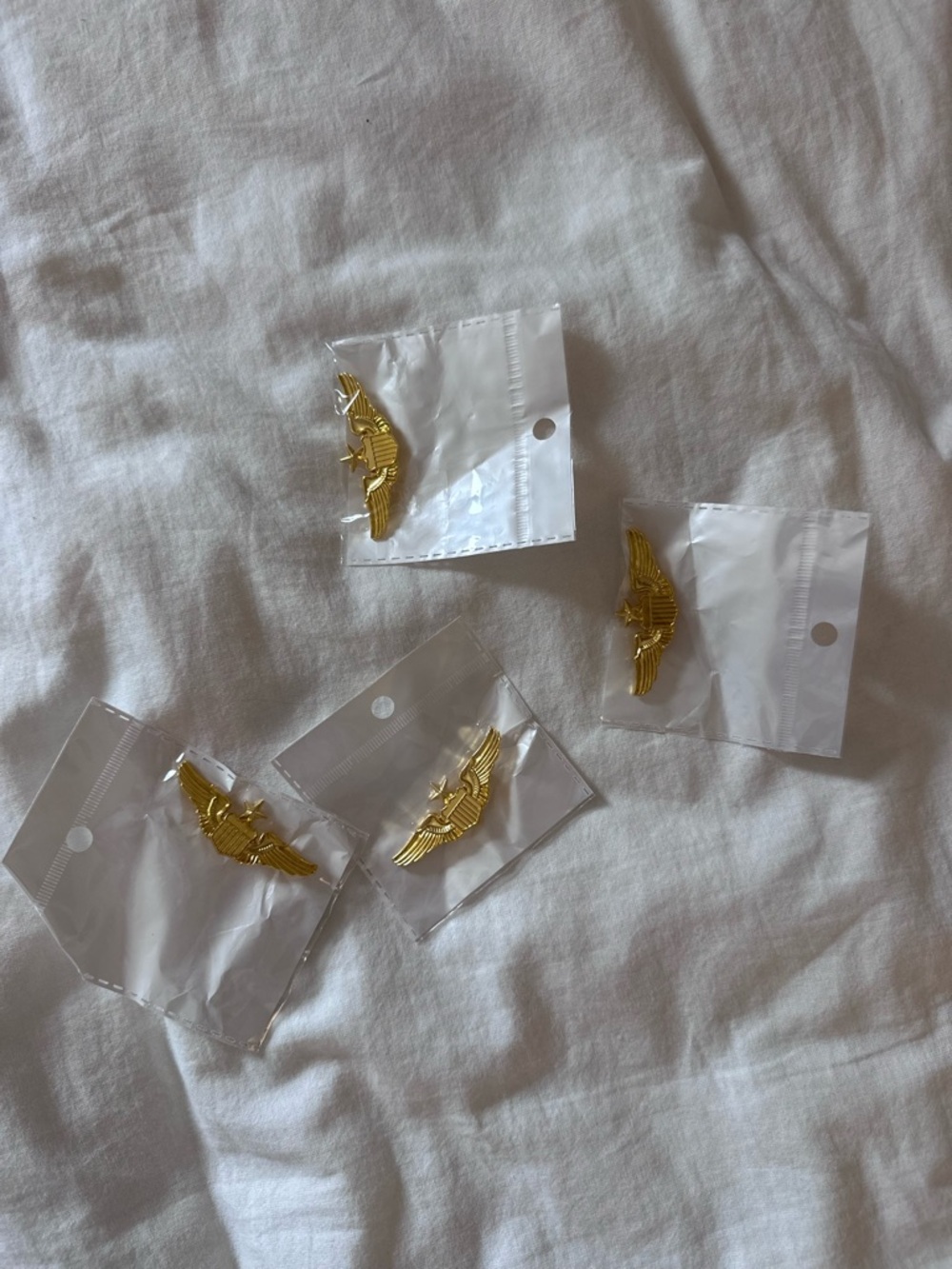 Gold Eagle Pins (Set of 4)